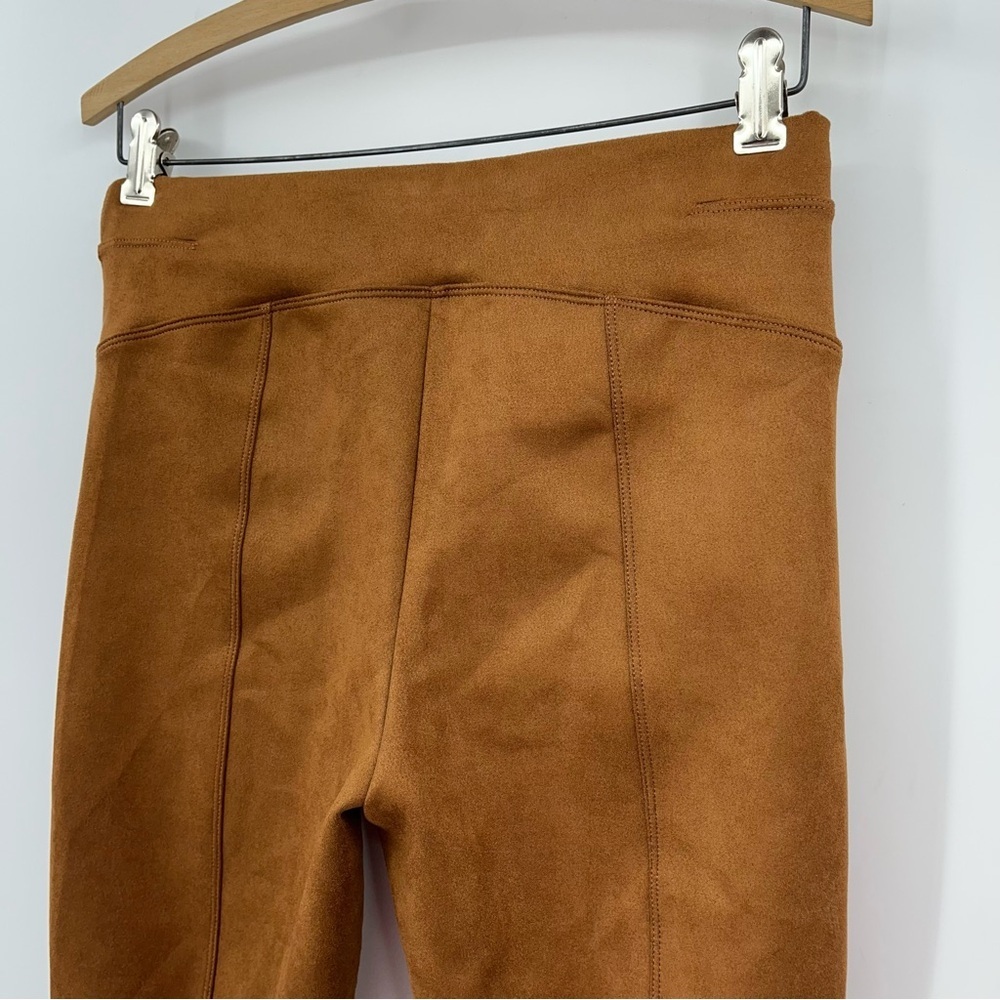 NWOT Spanx M Faux Suede Highwaist Leggings 0339 Rich Caramel medium brown - Picture 6 of 12